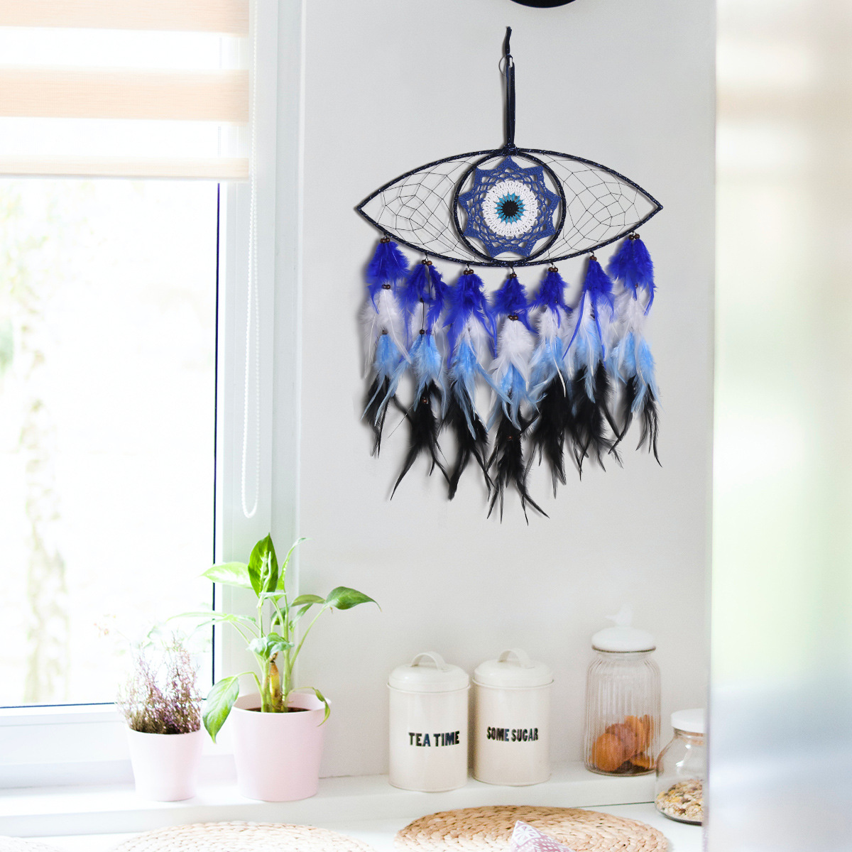 Cross-border best-selling Devil's Eye Home decoration Dreamcatcher, wall decoration, hanging decoration, room decoration Dreamcatcher