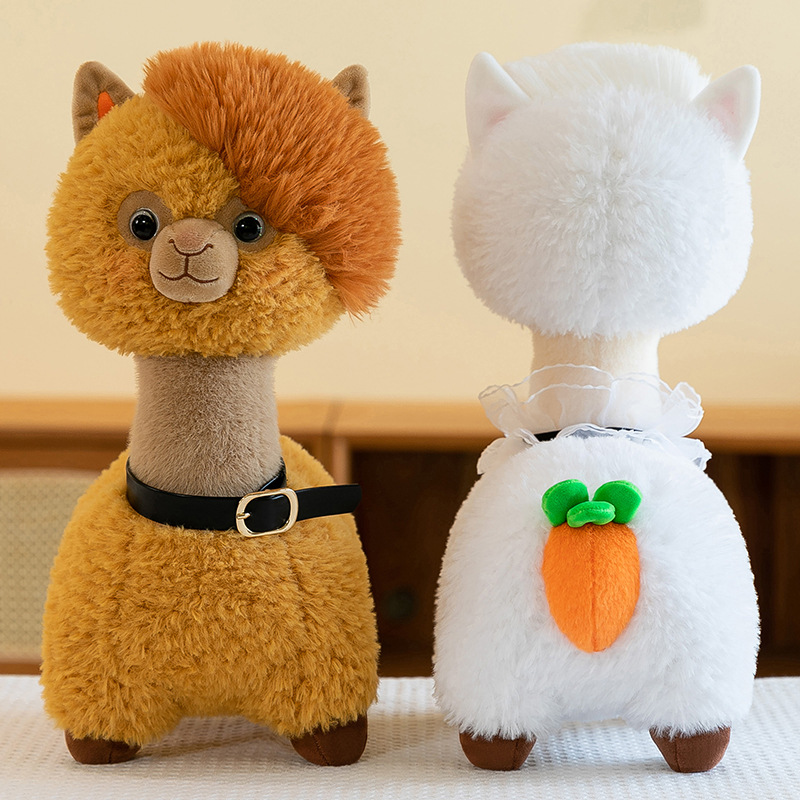 Cute alpaca plush toys, cross-border lamb dolls, children's sleeping pillows, event gifts, can be made with logos