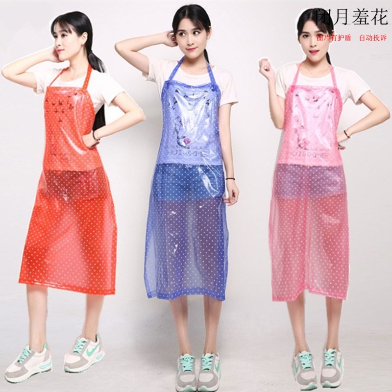 过膝厨房罩衣衣服女性防水加长款女围裙 韩版时尚 成人可爱