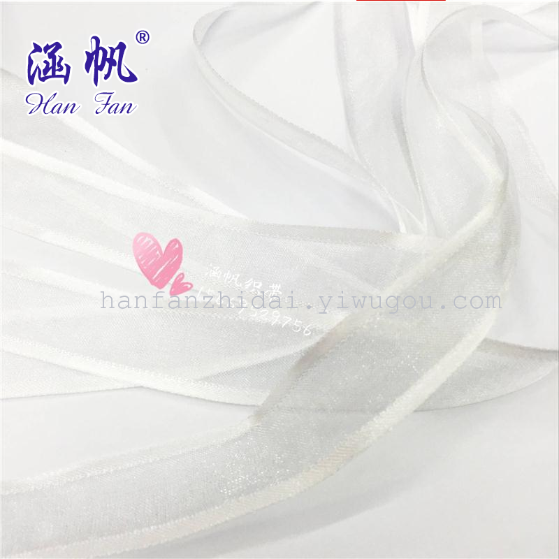 White double-sided snow gauze ribbon, Korean hair accessory, headband, ribbon and colorful ribbon Application Scenario
