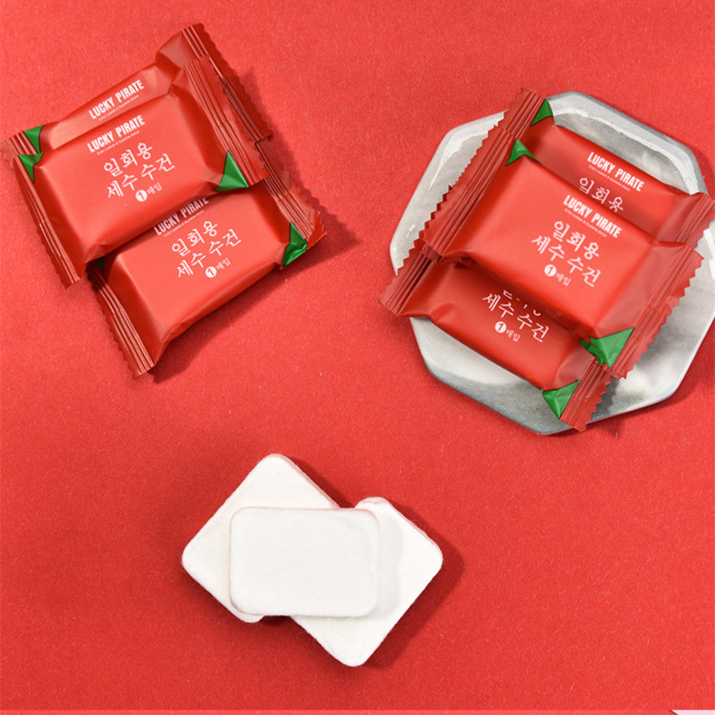 加厚一次性压缩毛巾旅行小方巾糖果洁面擦脸巾吸水浴巾纯棉洗脸巾产品图