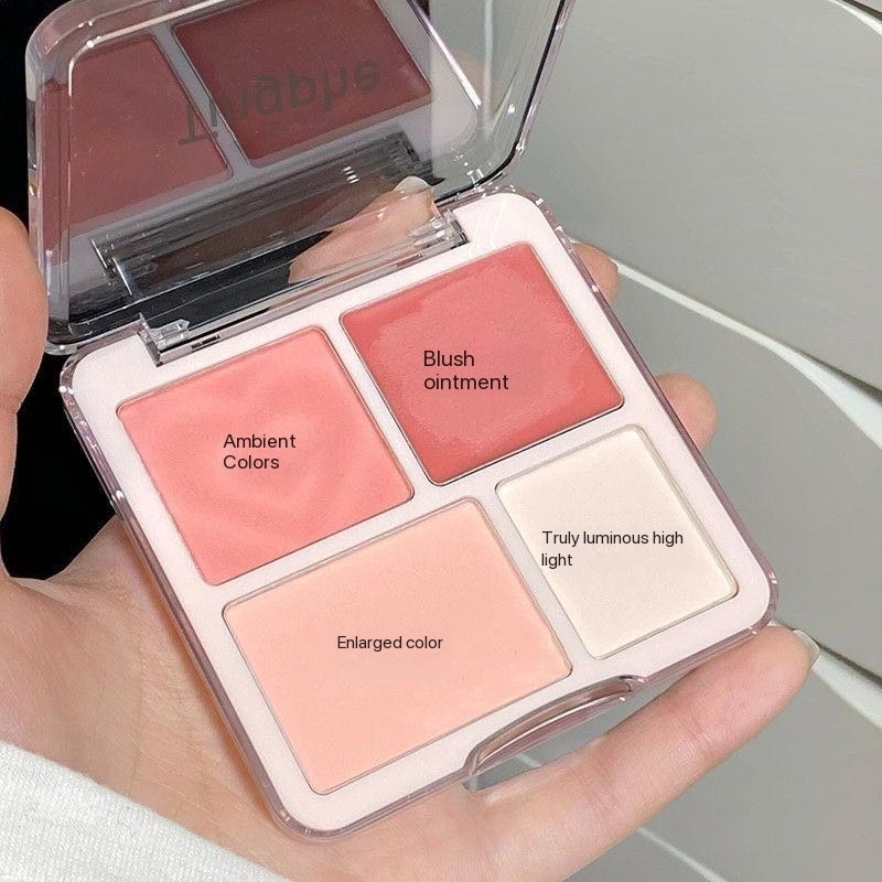 High-quality waterproof multi-purpose blush highlighter palette, natural contour cream, high color rendering, soft and long-lasting Item Picture