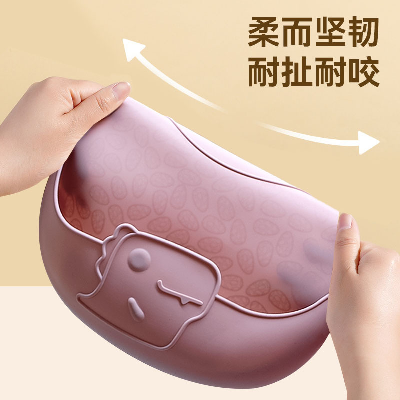 跨境新款婴儿硅胶围兜食品级防水防脏围嘴恐龙硅胶饭兜立体批发