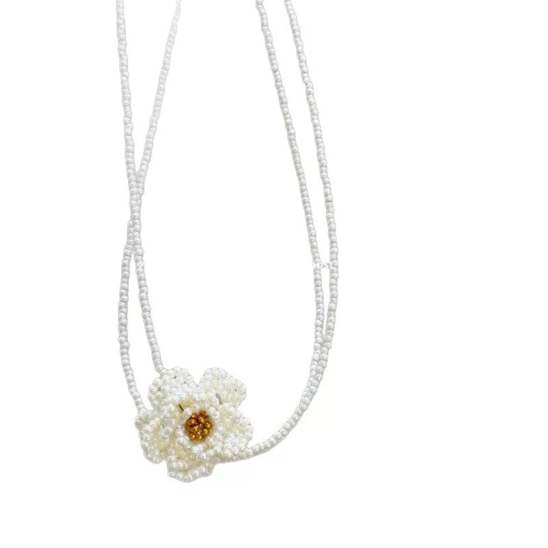 银饰/项链/金色链子/珍珠/梵克雅宝单花项链产品图