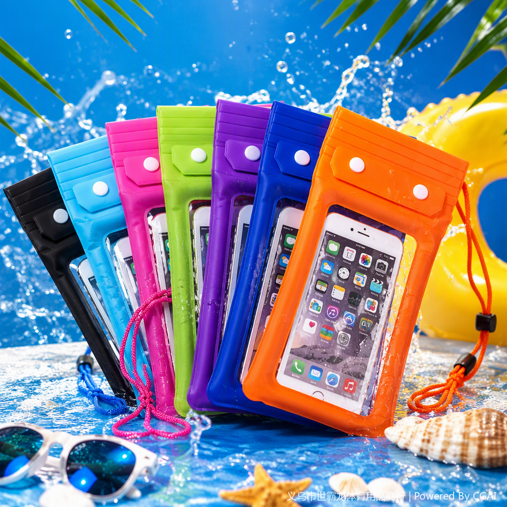 Colorful waterproof mobile phone bag, sweat-proof, dust-proof, portable, shockproof, outdoor sports waterproof bag, mobile phone case, waterproof protective bag
