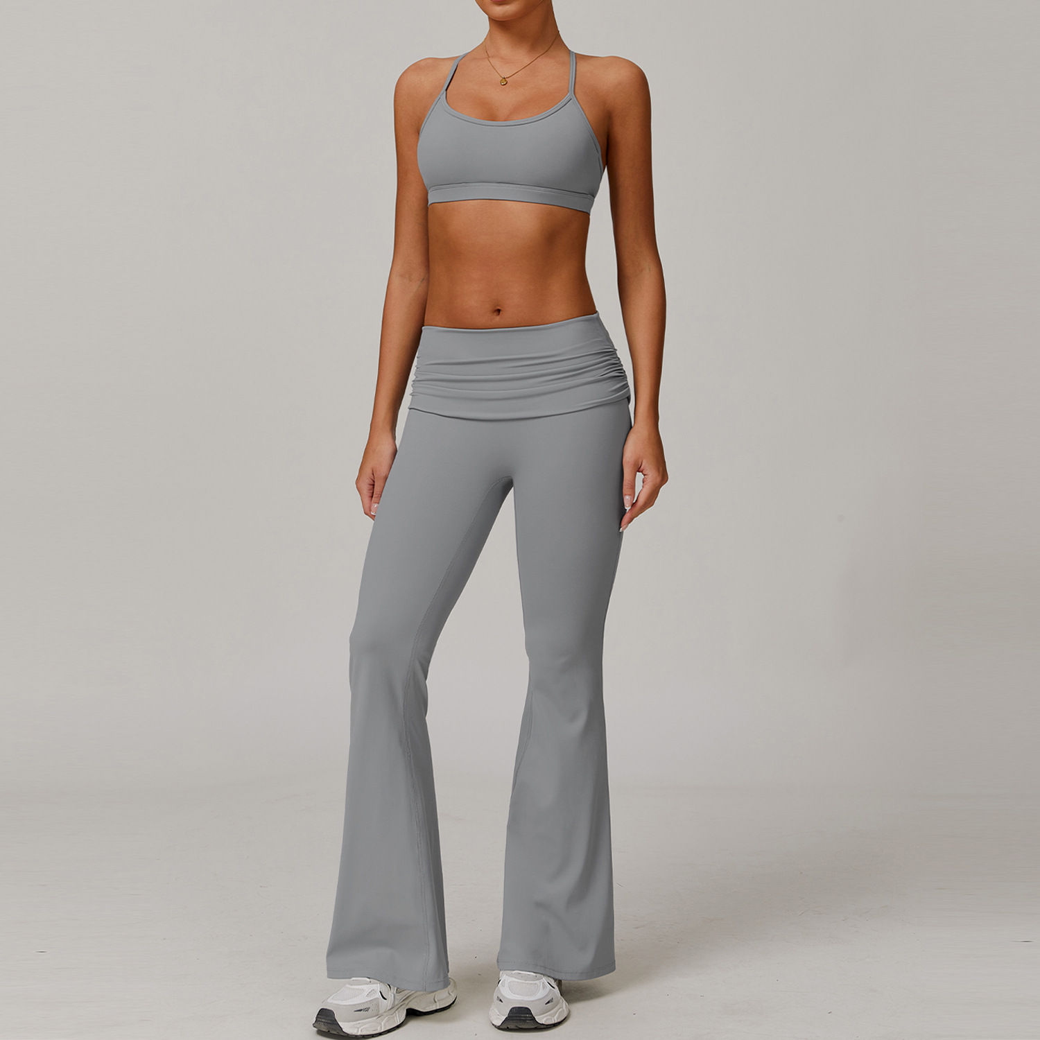 European and American tight-fitting yoga wear, cloud Sensation casual quick-drying sports set, running fitness wear, yoga set Application Scenario