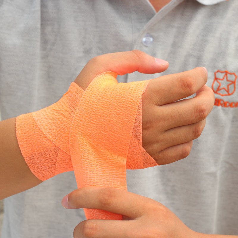 Sports elastic bandage, multi-functional colored non-woven fabric bandage, self-adhesive elastic bandage, medical self-adhesive bandage details Picture