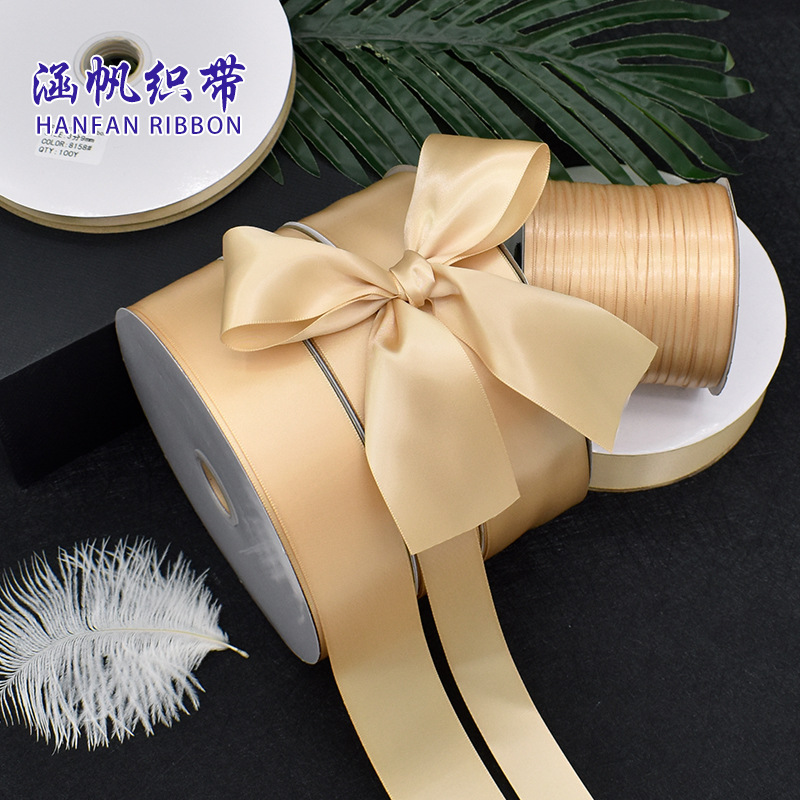 Golden ribbon decorative items, festival handcrafted materials, decorative accessories, gift box packaging, decorative strips, long style