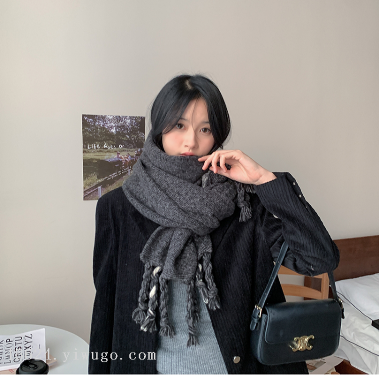 Wholesale of new cross-border scarves in stock, e-commerce live streaming, handcrafted knot series, frame weaving, handcrafted knot