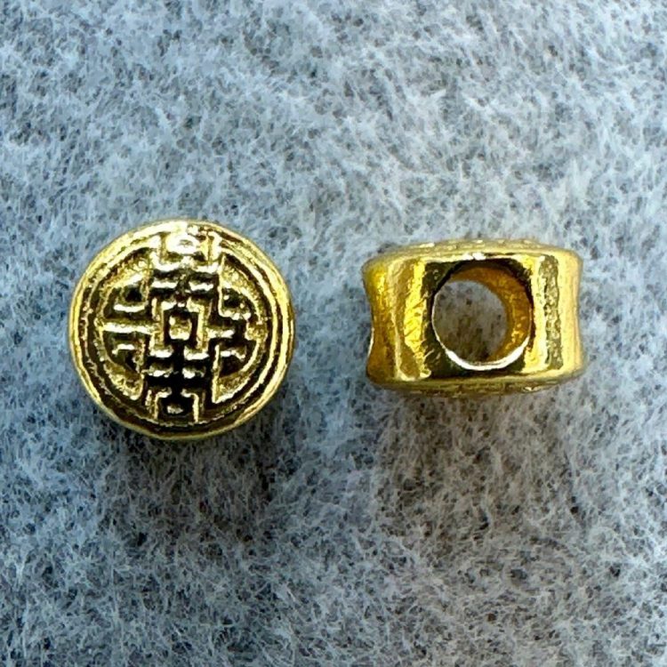 古法银中国结十字孔隔珠4.2mm，经纬交织承启祥瑞之韵 热门饰品