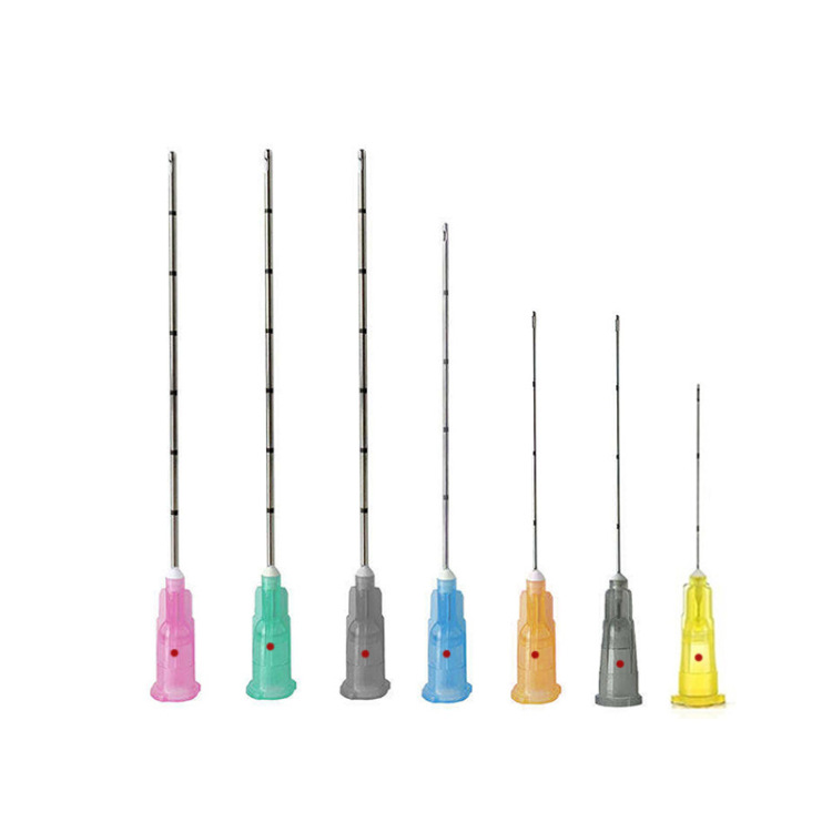 Medical blunt needle 18/21/22/25/27G30G disposable subcutaneous microcannula with scale stainless steel blunt needle Item Picture