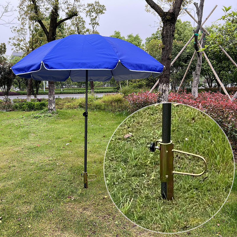 大型地插底座户外遮阳伞 沙滩伞 广告伞地插大型地钉沙滩草地底座细节图