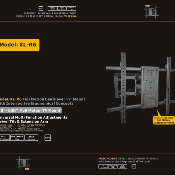 电视支架挂墙摇摆挂架 通用伸缩旋转电视架折叠电视支架详情图1
