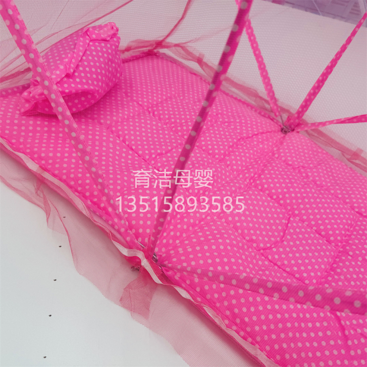 婴儿蚊帐罩 床上宝宝可折叠蚊帐便携式牢固方形蒙古包 儿童防蚊帐白底实物图