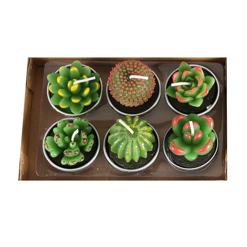 Shengkun Cross-border Succulent Plant Candle Cactus Craft Rose-shaped Candle Christmas Series Succulent Candle Application Scenario