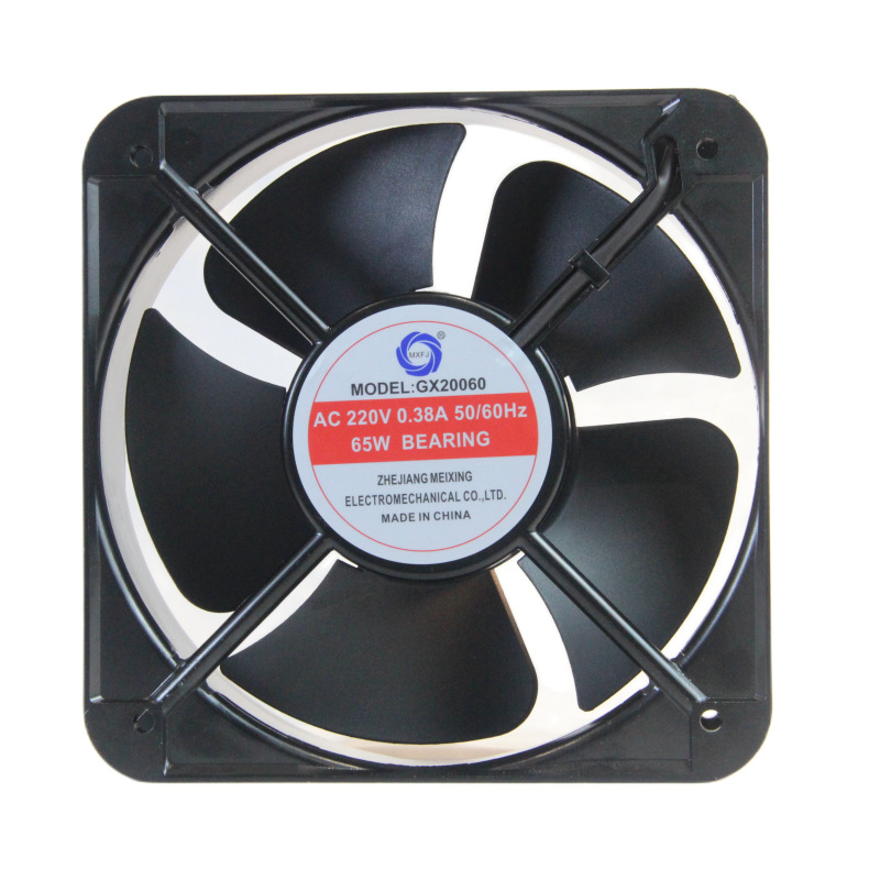 GX20060 AC 220V industrial axial flow fan with double ball bearings for high air volume heat dissipation and cooling details Picture