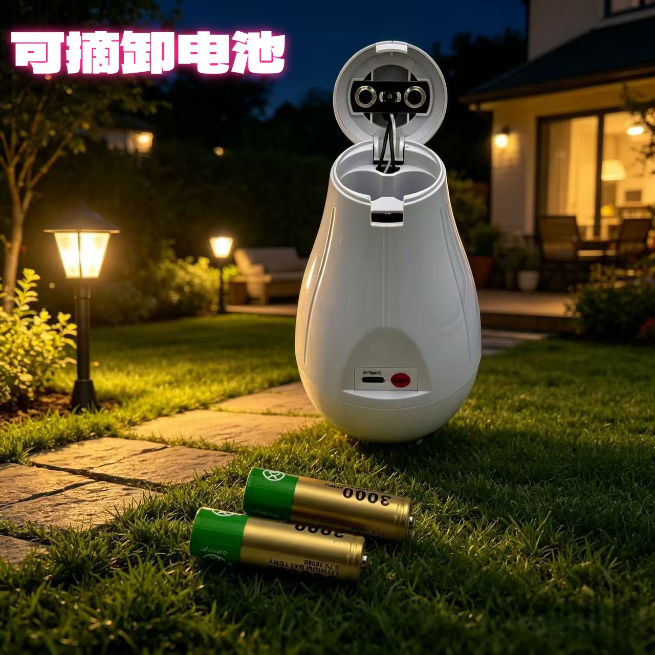 Batería desmontable blanca iluminación al aire libre lámpara solar monitor lámpara de calle luz de inundación portátil multifuncional ahorro de energía ambiental