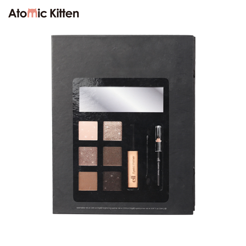 Six-color customized unmarked wholesale pure vegan powder, waterproof eyebrow and eyeshadow palette, long-lasting high-gloss contouring powder Specification image