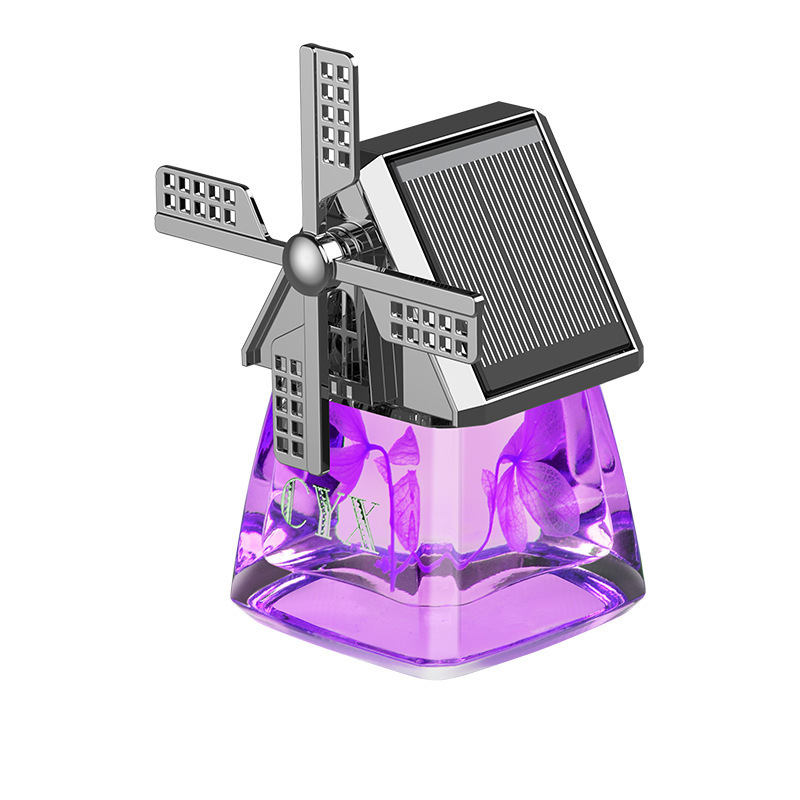 Solar-powered rotating car aroma diffuser, car aroma diffuser ornament, power windmill leaf movement, creative deodorizing car perfume Application Scenario