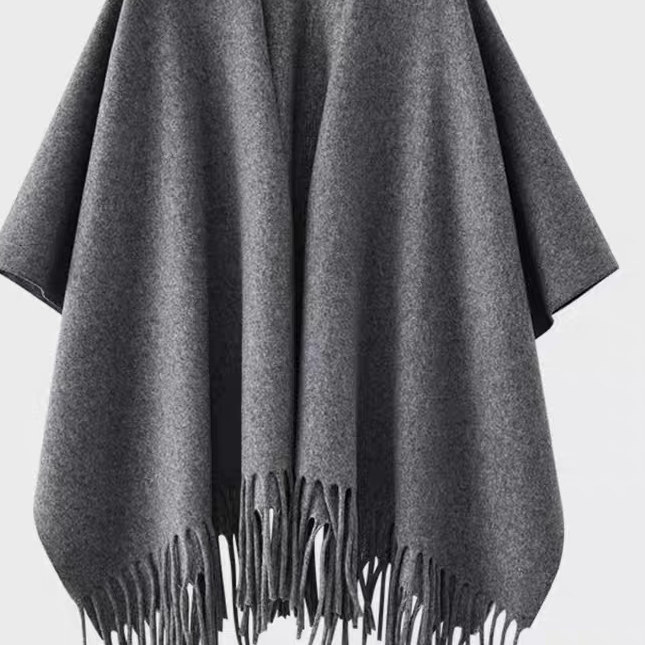 Cross-border scarf wholesale e-commerce live-streaming supply chain supply of solid-color imitation cashmere split shawls Specification image