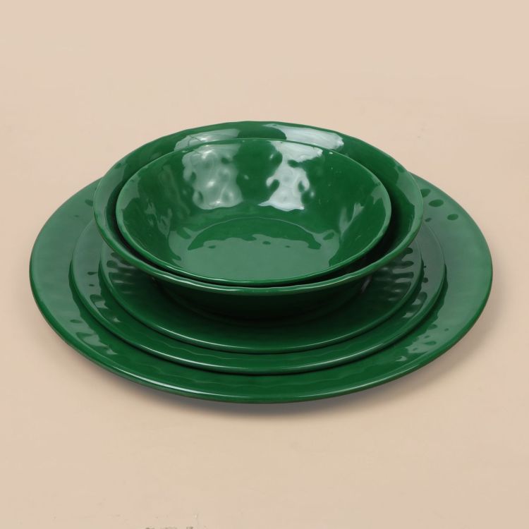 Export melamine tableware, melamine plates, round corrugated plates, white printed plates, imitation porcelain plates, 5 inches, 6 inches full figure