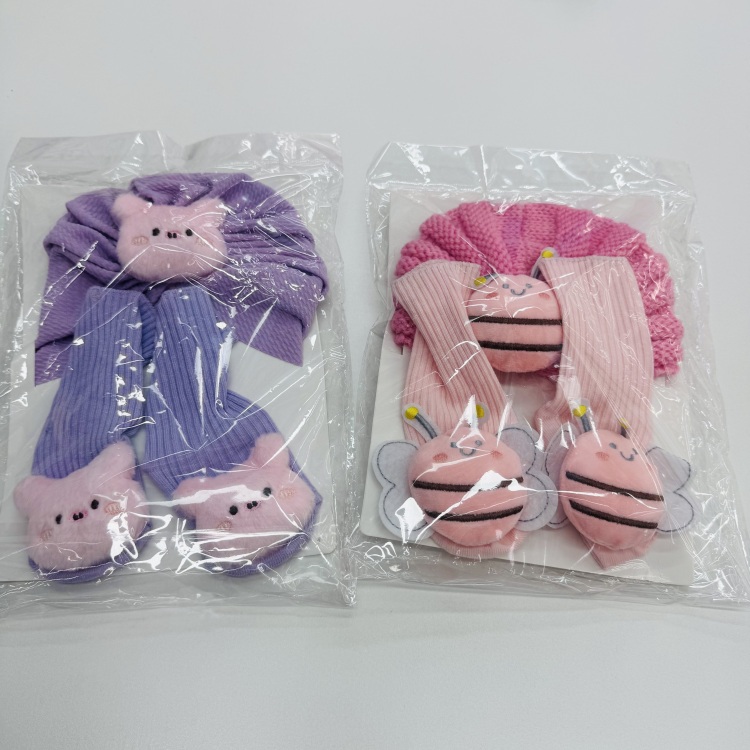 新款婴儿帽袜套装薄款欧美可爱花朵刺绣长袜子宝宝印度胎帽子套头