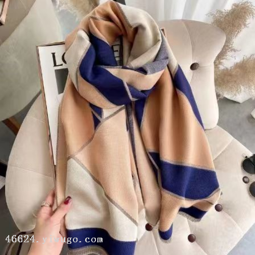 Wholesale of scarves, e-commerce live streaming, supply chain, online style, high-quality high-speed jacquard series, geometric triangle