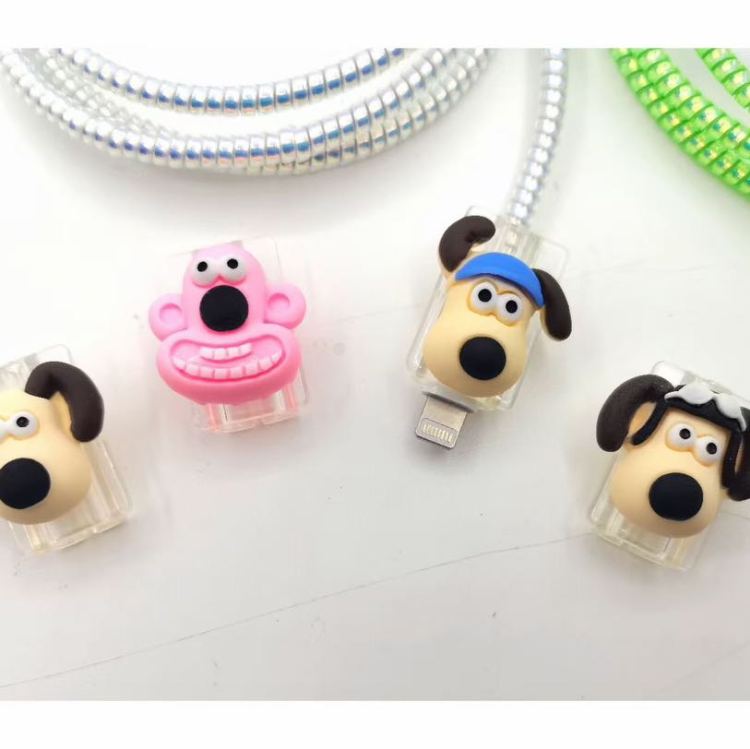 Cartoon fruit bites the data cable to protect the head cover Item Picture