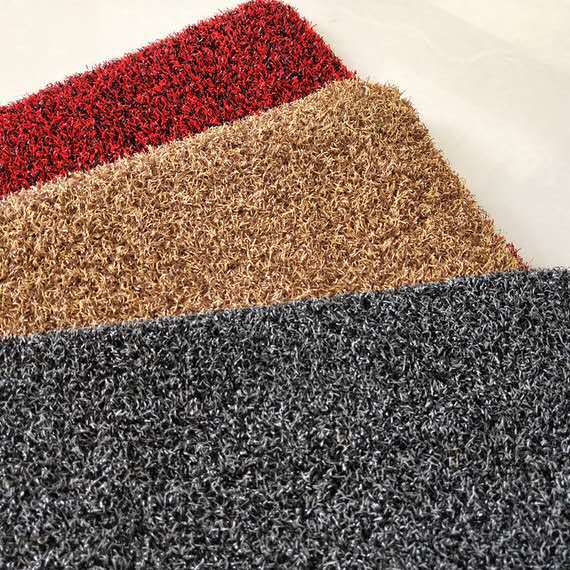 Simulated hard silk lawn, mud and sand scraping, pvc multi-color door entrance, black background floor mat for home entrance and balcony Specification image