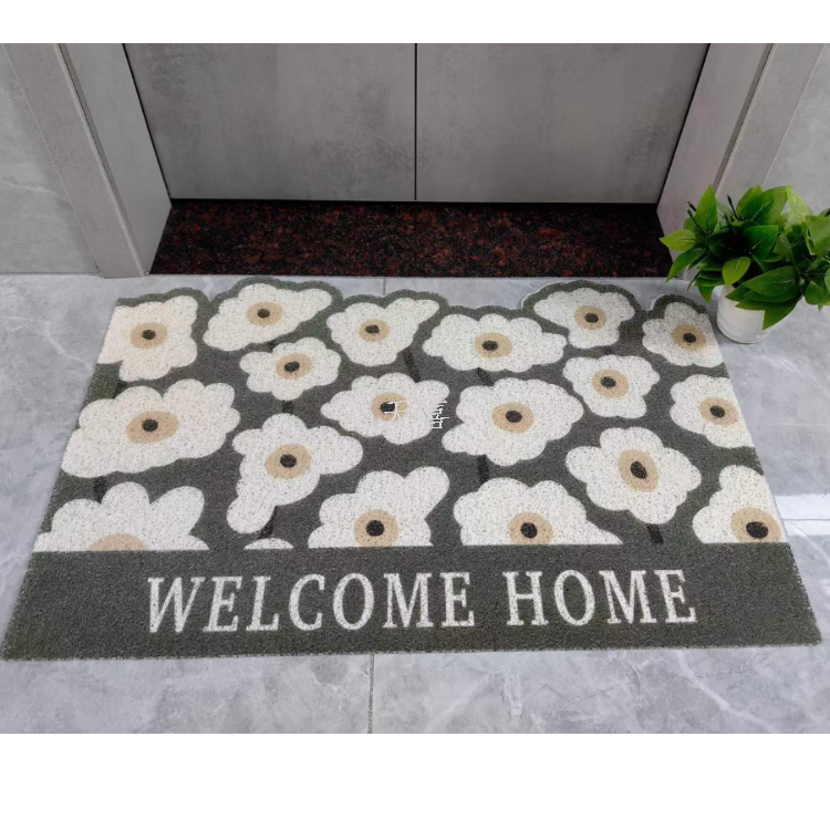 Threaded PVC digital printing brushed door mat, foot mat, anti-slip mat, l entrance door mat Application Scenario