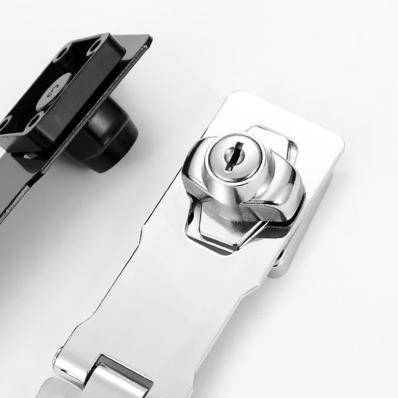 五金配件免开孔带锁锁牌家用柜门锁扣抽屉锁办公桌柜门防盗锁扣