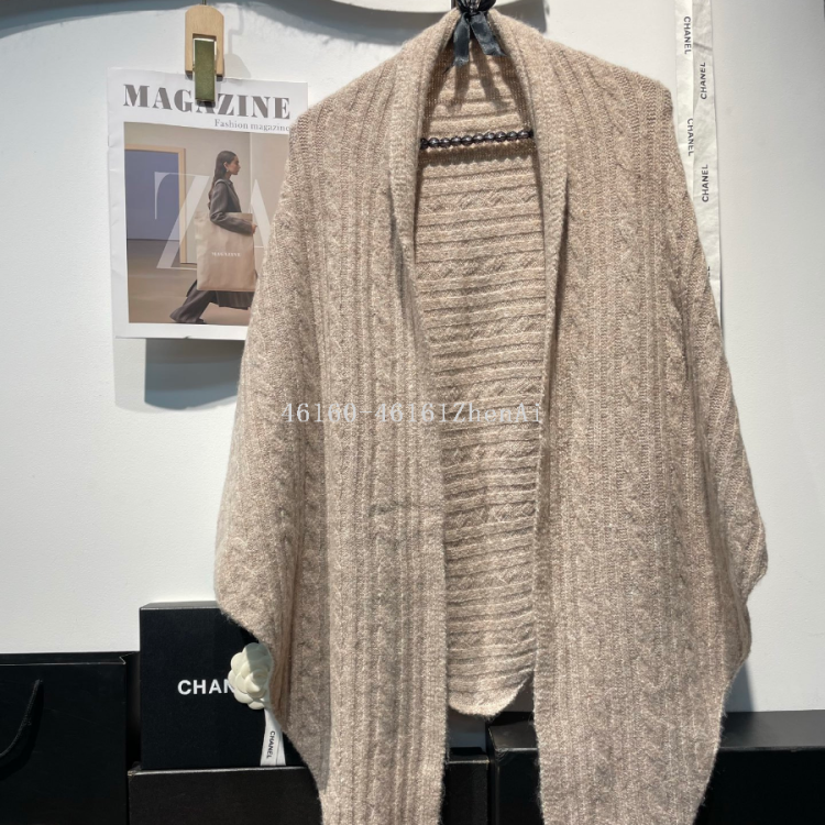 Wholesale e-commerce live-streaming supply chain for new cross-border export twisted knitted large shawls and scarves details Picture