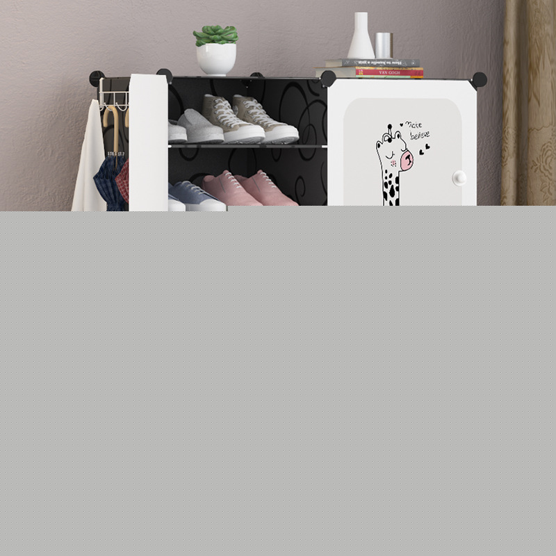 实木玄关斜插式双开门鞋柜收纳盒大容量储物柜居家入户置物架