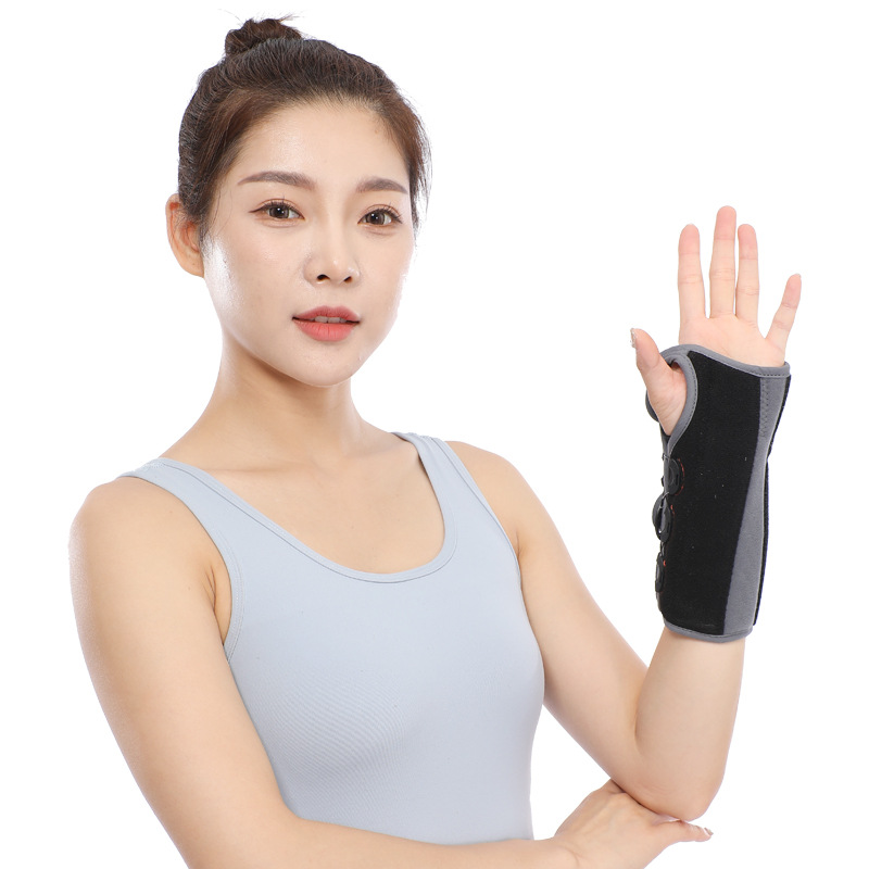 Wrist joint fixation strap, hand wrist strap, aluminum plate button type sports wrist guard brace Specification image