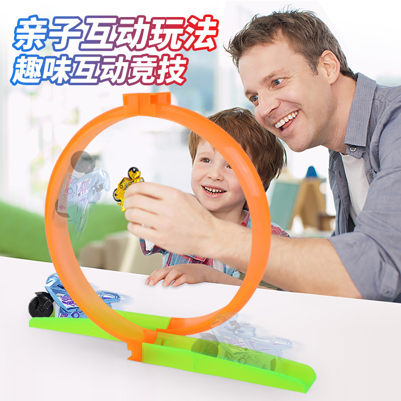 地摊广场热卖儿童玩具车弹射惯性特技摩托轨道车赛车模型男孩玩具细节图
