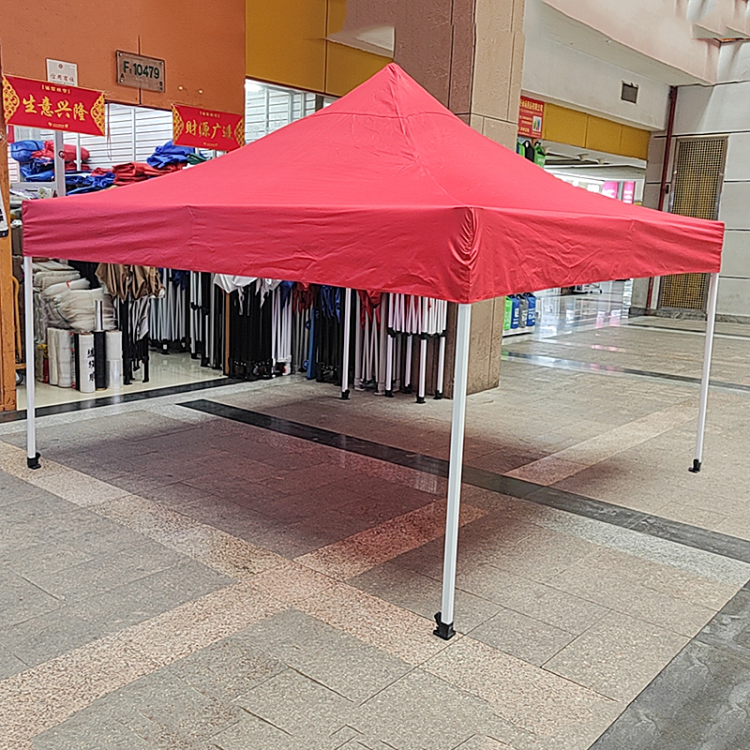 奶白自动架帐篷雨棚四角帐蓬摆摊帐篷遮阳棚围布透明批发厂家直销
