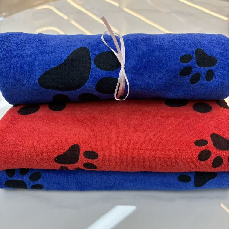 Pet absorbent bath towel 50*100cm soft quick-drying towel, cat and dog bathing and grooming towel Specification image