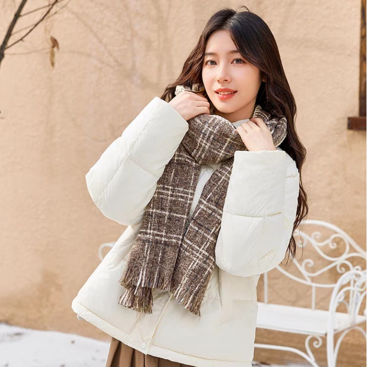 文艺格包边工艺跨境围巾批发电商直播供应链供货