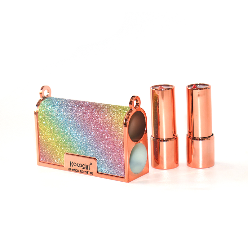 Matte lipstick set 2 color with golden chain bag custom press release, waterproof and long-lasting lipstick - 5