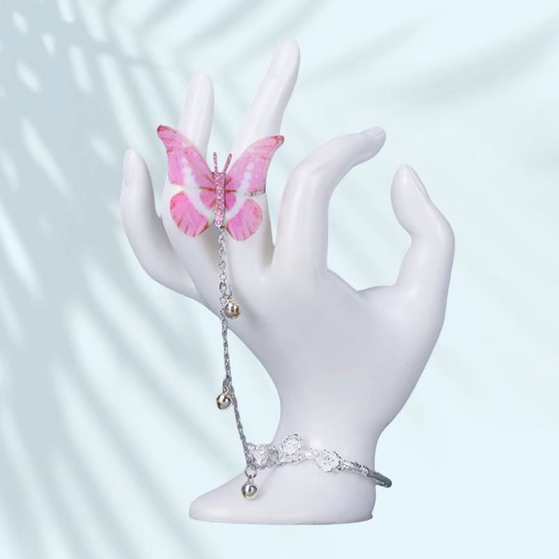 蝴蝶手链水晶手串手绳红绳沙金手链时尚简约女款饰品礼物