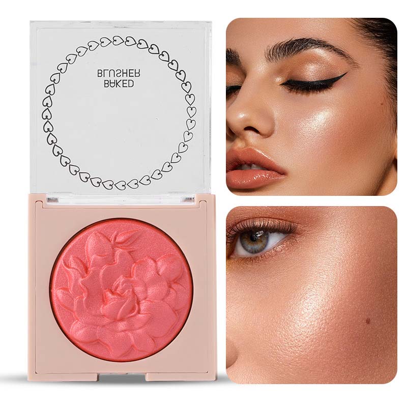 Rose blush, pearlescent light color-changing cream, European-style makeup, high-gloss contouring, creating a natural look details Picture