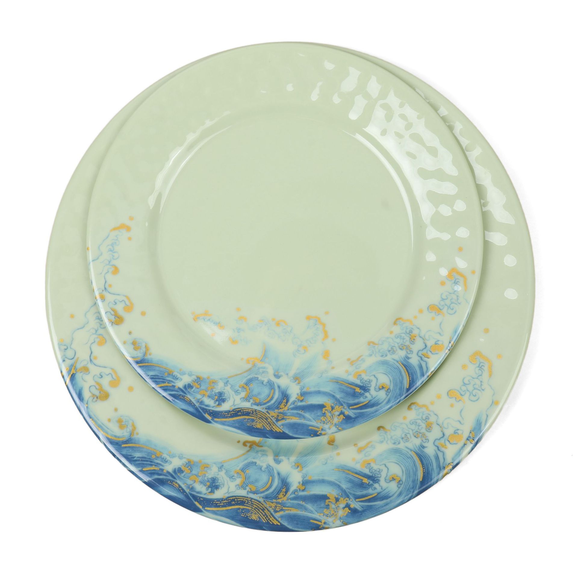 Creative and fashionable imitation porcelain melamine salad plates, hotel home kitchen plates, breakfast plate sets, factory direct sales and wholesale