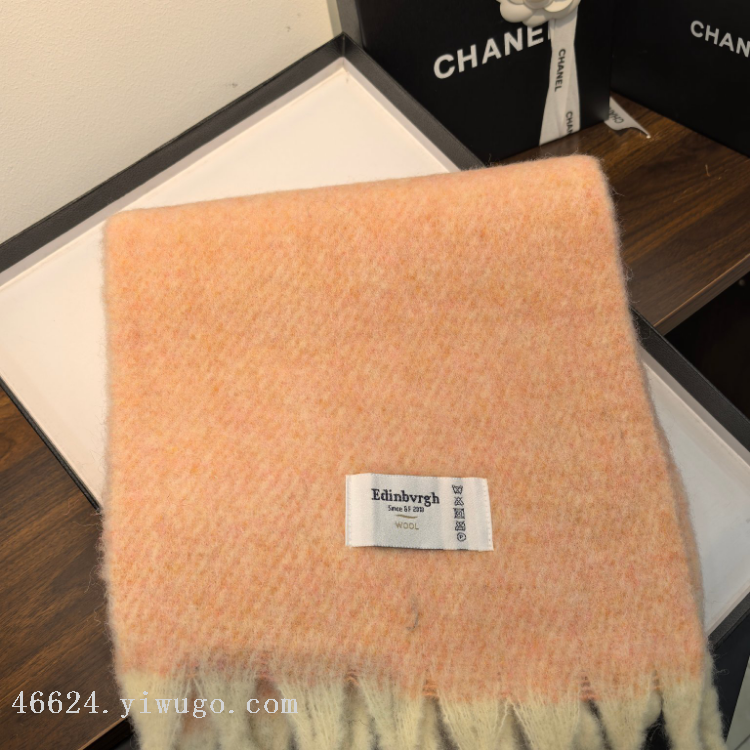 Cross-border scarf wholesale e-commerce live-streaming supply chain, vintage wool thick beard details Picture