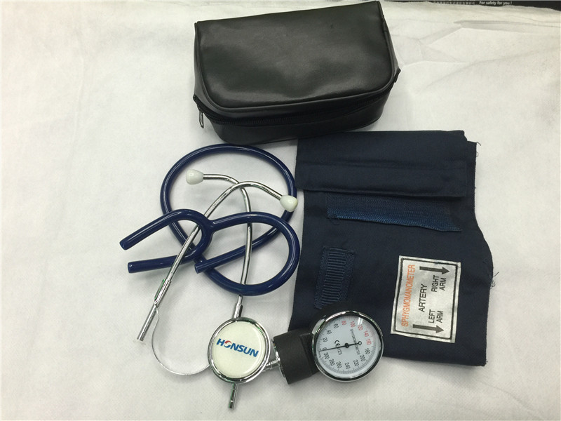 Home arm-type blood pressure monitor, manual blood pressure monitor, portable blood pressure monitor with stethoscope, nylon armband