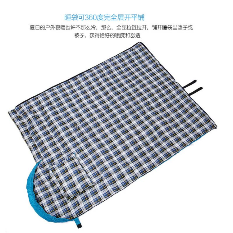 All-cotton flannel sleeping bag, a must-have for adult portable travel, dirt-proof, suitable for all seasons, suitable for single and double adults outdoors Specification image