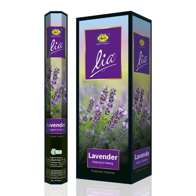 Imported Indian incense tower yoga incense, made from natural herbal plant ingredients Lavender Hexa. full figure