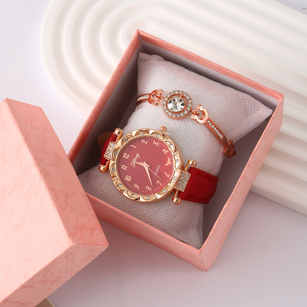 A two-piece set of high-looking, internet-famous women's watch and bracelet with full diamonds for your girlfriend on the Qixi Festival, a "Starry Sky" watch gift box and a souvenir packaging box Specification image