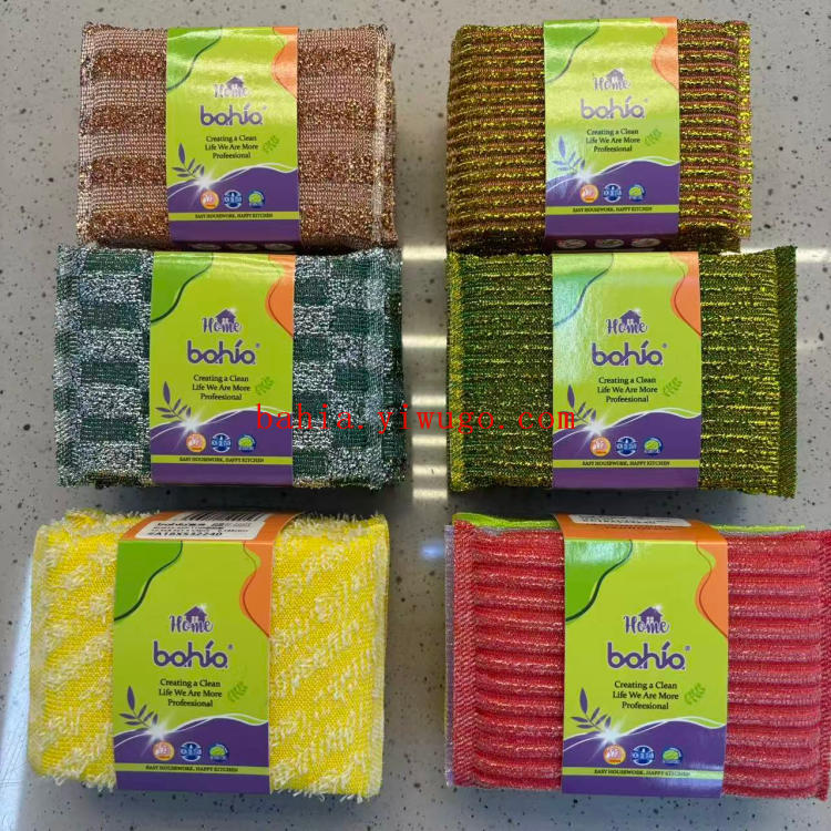 Pot-scrubbing sponge, cleaning cloth, cleaning cotton, kitchen stain and oil removal dishcloths, various styles of scouring pads, bahia details Picture