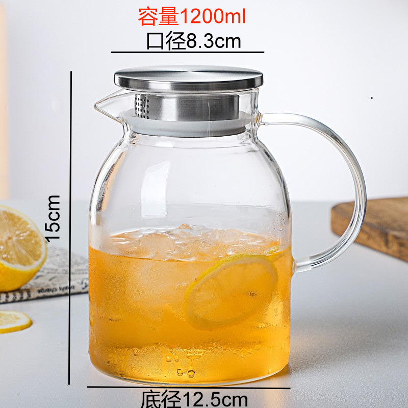 北欧玻璃冷水壶高硼硅凉水壶家用耐高温果汁扎壶