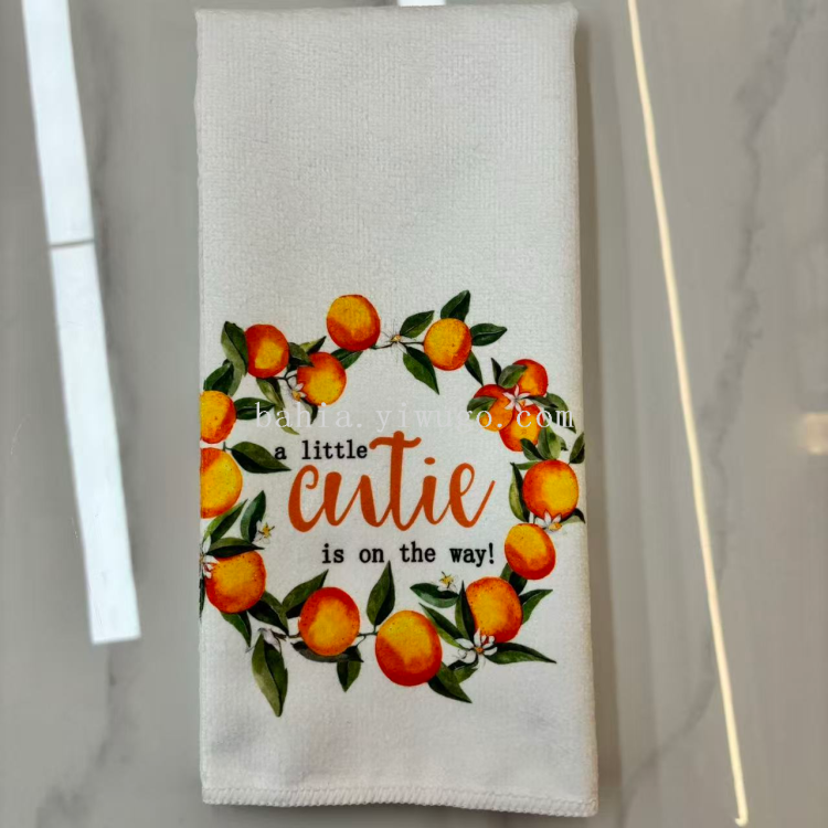 Bahia 清新柠檬数码印花茶巾 客卧茶室清洁巾 40*60cm轻柔厨房抹布